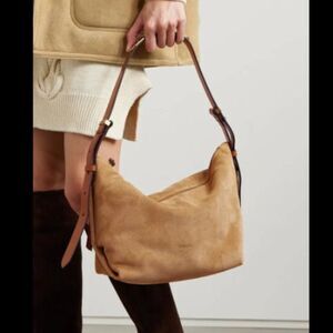 Isabel Marant Women's Leyden Leather-Trimmed Suede Shoulder Bag
